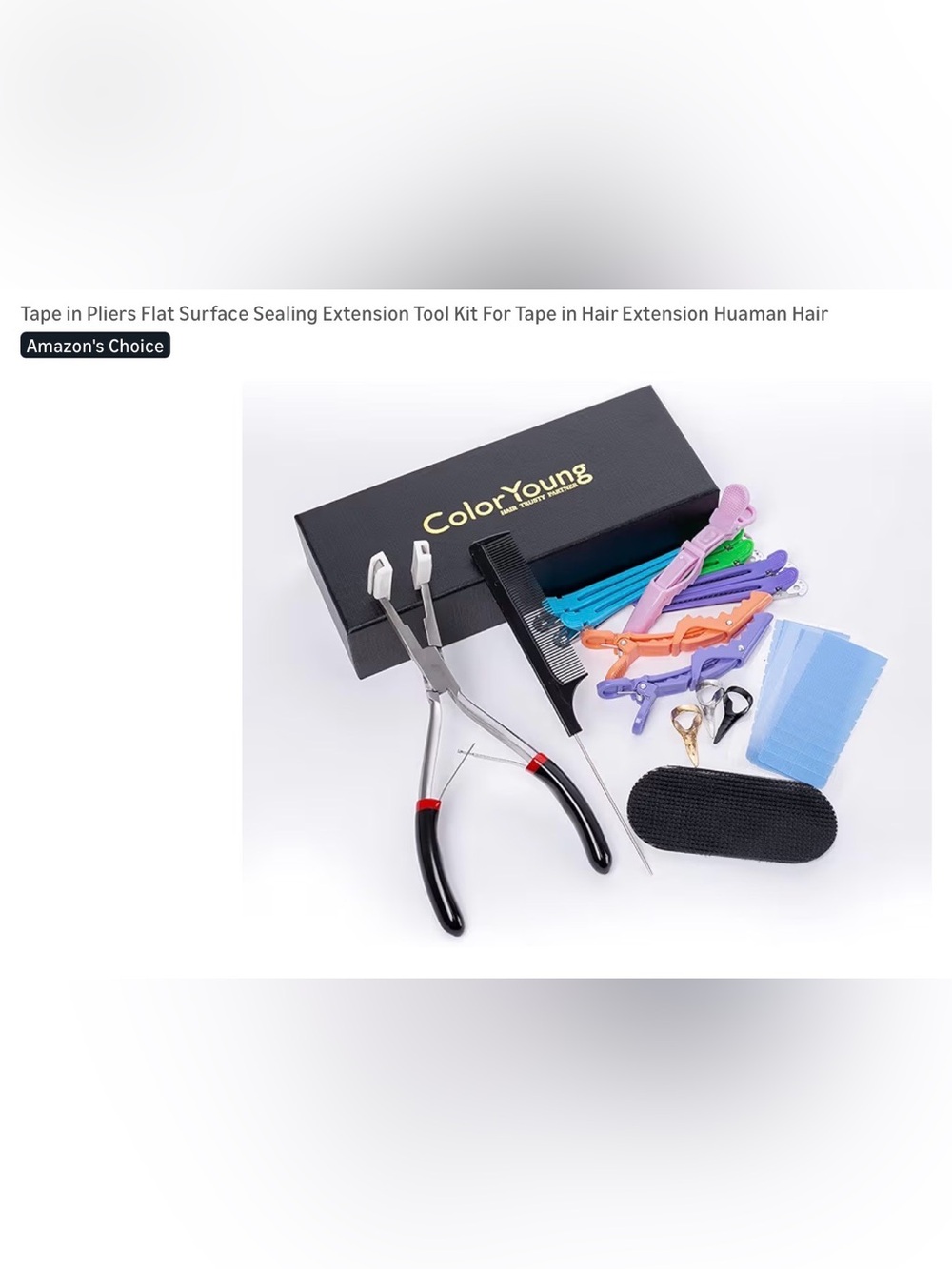 Color Young Tape in Pliers Tool Kit For Tape in Hair Extensions NEW